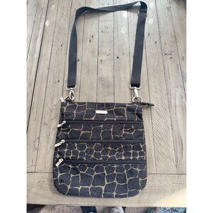 Baggallini Animal Print Crossbody Bag With Attached Wallet